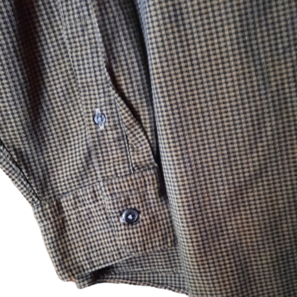 DAVID WOOD CLOTHIERS Button Up Checkered Shirt Mens Size L Portland Maine USA - Picture 5 of 8